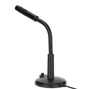 Microfono Desktop USB, Microfono Omnidirezionale Desktop Plug-play con Pulsante Mute e Indicatore LED per Computer Portatile PC, Supporto Riduzione Intelligente del Rumore