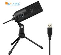 Microfono di registrazione a condensatore USB in metallo Fifine per laptop Windows Cardioide Studio Registrazione vocale Voice Over, Video-K669