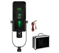 Microfono di registrazione da studio con riduzione del rumore, grande diaframma, microfoni a prestazioni dal vivo per giochi, trasmissione, podcast, YouTube, Tiktok, video con scatola in alluminio