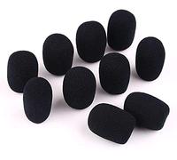 Microfono di ricambio per cuffie in spugna per parabrezza nero, 30 x 8 mm, 10 pezzi per cellulare e professionale