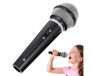 Microfono di scena - giocattolo, finta palcoscenico | Microfono realistico per pratica del discorso, puntello per karaoke per bambini, costumi da spettacolo, lezioni di teatro e per feste