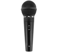 Microfono dinamico cardioide nero Apex Electronics 300 per canto e strumenti, interruttore/off, gamma di frequenza 80Hz-12kHz, cavo XLR/jack da 6,5m incluso.