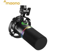Microfono Dinamico MAONO PD200X XLR/USB per Gaming, Registrazione, Streaming YouTube, Microfono in Metallo con Software e Manopola di Regolazione del Guadagno con Funzione Tap-to-Mute