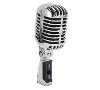 Microfono Dinamico retrò per Registrazione Podcast, Microfono di Pickup Cardioide per Voci, Smorzamento di Rumore e Vibrazione, Angolo Regolabile, Microfono Informatico per Canto