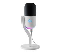 Logitech G Yeti GX Dynamic Microfono a condensatore RGB per gaming | con LIGHTSYNC, microfono USB per streaming, supercardioide, Plug and Play USB per PC/Mac - Bianco
