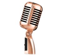 Microfono dinamico vintage da palcoscenico antico aspetto nostalgico in metallo pickup montato agli urti per musicisti e cantanti microfono in metallo fuso