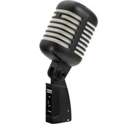 Microfono Dinamico Vintage Elvis RocknRoll per Vocale Canto Karaoke Studio Nero
