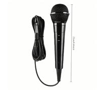 Microfono dinamico XLR, cablato, cardioide, microfono professionale portatile per karaoke, canto, con connettore da 1/4", adatto per voci, DJ, musica, altoparlanti Tagli Unica,BiancoABS