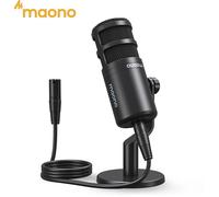 Microfono Dinamico XLR MAONO PD100 per PC, Interfaccia Audio, Scheda Sonora e Mixer, Ideale per Gaming, Trasmissioni, Registrazioni e Streaming