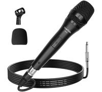 Microfono dinamico XLR portatile studi karaoke cavo clip grasso