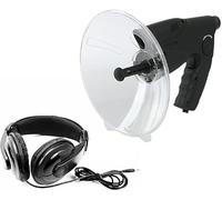 Microfono direzionale / Microfono a parabola, microspia 200m Detective Con cuffie, binocolo con ingrandimento 8X, amplificatore suono per bird watching, osservazione degli animali, registrazione e