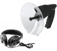 Microfono direzionale parabolico, dispositivo di intercettazione 200 m, con auricolari, ingrandimento 8x, amplificatore sonoro, registrazione dell'apparecchio acustico, per osservazione degli uccelli