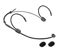Microfono doppio gancio auricolare nero grado professionale per acquisizione aud
