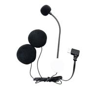 Microfono E Altoparlante Integrato Per Cuffie | Microfono per Casco Moto Anti-Rumore | Alta Definizione Presa Tipo-C Impermeabile Mezzo Casco Riduzione del Rumore per Riunioni Podcast Streaming in E