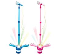 Microfono Eco per Bambini Con Luce Supporto Regolabile Interattivo