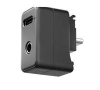Microfono esterno e adattatore per microfoni di ricarica per fotocamere Caratteristiche Design invisibile e sistemi di montaggio sicuri Adattatore per microfoni esterni