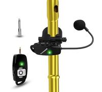 Microfono flauto wireless per sistema di strumenti: microfono professionale senza fili da 2,4 G per strumenti musicali a fiato, ricevitore e trasmettitore, portata di 48,8 m per flauto, Piccolo