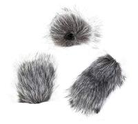 Microfono fodera in peluche, copertura per esterno in finta pelliccia con microfono telecamera per parabrezza(S)