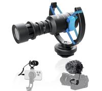 Microfono Fotocamera, Microfoni Direzionale Esterno Professionale per DSLR e Telefono Cellulari con Diagramma Polare Cardioide per Video Streaming su TikTok YouTube, Shotgun-Microfono-Fotocamera-Video