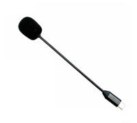 Microfono Gaming USB C con Cancellazione Rumore, Pickup Omnidirezionale per Streaming e Registrazione Voce, Supporto Flessibile Inclusa, Compatibile Smartphone Tablet PC, Nero(Straight)