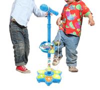 Microfono giocattolo dispositivo canto wireless con luce colorata | Microfono da gioco per bambini con supporto per bambini in età prescolare per bambini in età prescolare, feste di compleanno