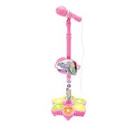 Microfono Giocattolo - Forniture Per Canto Wireless Con Luce Colorata | Microfono Da Gioco Per Bambini Con Supporto | Altezza Regolabile 100 Cm + Peso 380 G | Polimero ABS Resistente Agli Urt