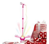 Microfono Giocattolo | Giocattoli Di Canto Con Supporto Regolabile Colorato E Luce | Feedback Voce Microfono Eco,per Prescolari, Famiglia, Amici, Figlia E