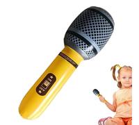 Microfono giocattolo gonfiabile: accessorio gonfiabile per karaoke in PVC, accessorio leggero per feste di canto | Decorazione per microfono riempito d'aria da 35 cm per bambini adulti eventi feste di