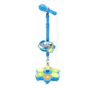 Microfono giocattolo - Microfono per karaoke illuminato - Set di supporto per cantare wireless da 30 cm, giocattolo musicale per il collegamento del telefono per bambini, pratica per feste a casa,
