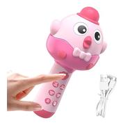 Microfono Giocattolo Per Bambini,2 in 1 a Forma di Gallina con Modificatore Vocale Divertente - Giocattoli Musicali Ricaricabili con Luce LED - per Ragazzi Ragazze Festa Casa Raduno Familiare Salone N