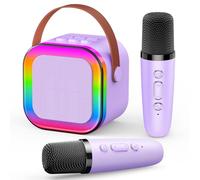 Microfono giocattolo per studenti per ragazze di 3-12 anni, regalo di compleanno per ragazze adolescenti che cantano microfono karaoke con luci e cambia voce, perfetto per bambini e preadolescenti