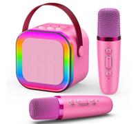 Microfono giocattolo per studenti per ragazze di 3-12 anni, regalo di compleanno per ragazze adolescenti che cantano microfono karaoke con luci e cambia voce, perfetto per bambini e preadolescenti