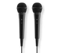 Microfono Hama Karaoke 3.5 mm unidirezionale con interruttore On/Off, 2 pezzi