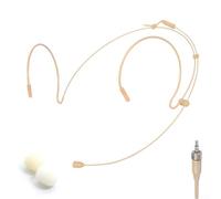 Microfono Headset Doppio Archetto Beige Per Wireless | Doppio archetto, design ergonomico, stabile durante il movimento, ideale per performance dal vivo