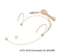 Microfono Headworn Beige Qualità Eccezionale con Supporto Ampia Gamma di Tensio