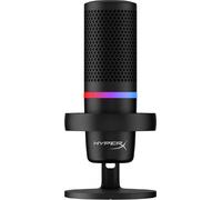 HyperX DuoCast, Microfono da gaming, USB a condensatore, Illuminazione RGB, ShockMount, Cardioide, Omnidirezionale, FiltroPop, Streaming, Podcast, Twitch, YouTube, Discord, per PC, PS5, PS4, Mac, Nero