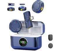 Microfono in lapel wireless, audio ad alta fedeltà a 48kHz/24 bit, riduzione del rumore, durata della batteria di 30 ore, compatibile con telefoni cellulari e dispositivi iPad. Ideale blue USBType-C