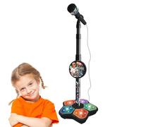 Microfono In Piedi Per Bambini - Giocattolo Microfono Canto Regolabile | Girls Karaoke Party Music Speaker With Lights, Divertente Pulsante Modalità Eco Per Il Suono Della Stella Giovanile, Concerto E