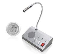 Microfono Interfonico, Citofono Intercom a Due Voci Senza Rumori, Contatore di Finestre Banca/Ufficio/Negozio/Stazione Microfono Speaker Walkie-talkie(EU)