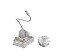 Microfono interfono, design bidirezionale con anti-interferenza, stelo esteso da 42 cm e angolo di piegatura, riduzione automatica del rumore per ospedali e banche