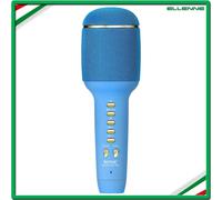 MICROFONO KARAOKE BLUETOOTH CON CASSA SPEAKER ADULTI CAMBIA VOCE DUAL BLU WS900