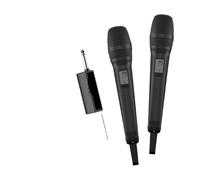 Microfono Karaoke Frequenza UHF Wireless A 2 Canali For Insegnare La Trasmissione Audio Chiara E Stabile Di Nozze Riproduzione Chiara Del Suono(SKM9000-2-Black)