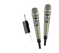 Microfono Karaoke Frequenza UHF Wireless A 2 Canali For Insegnare La Trasmissione Audio Chiara E Stabile Di Nozze Riproduzione Chiara Del Suono(SKM9000-2-Golden)