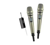 Microfono Karaoke Frequenza UHF Wireless A 2 Canali For Insegnare La Trasmissione Audio Chiara E Stabile Di Nozze Riproduzione Chiara Del Suono(SKM9000-2-Golden)