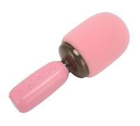 Microfono karaoke, gigociale portatile portatile wireless bluetooth cantare microfono con scheda di memoria di supporto leggero RGB adatto agli adulti per bambini (Rosa)