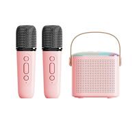 Microfono Karaoke Macchina Portatile Bluetooth 5.3 PA Sistema di Altoparlanti Con 1-2 Microfoni Senza Fili Casa Famiglia Singing Machine per Partito Incontro Adulti Bambini