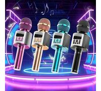 Microfono Karaoke, Microfono Portatile con Altoparlante, Adatto come Regalo di Natale e Compleanno per Tutte le Età, Può essere Utilizzato per Cantare al Telefono, Esibizioni dal Vivo, Altoparlante se