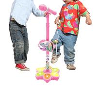 Microfono karaoke per bambini - Giocattolo wireless per canto con supporto, luce LED, dispositivo interattivo per esercitarsi nella voce, accessorio divertente | Evento teatrale per feste, sala giochi