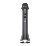 microfono L-698 Wireless Karaoke Microfono Bluetooth Speaker 2-IN-1 Palmare canta e registrazione portatile KTV. Giocatore per ios/Android. (Color : Black)