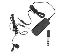 Microfono Lavalier, Collare di Registrazione con Riduzione del Rumore, Clip per Risvolto Sul Microfono per Interviste con Adattatore da 6,5 mm per Vlog Dal Vivo, Conferenze, Podcast